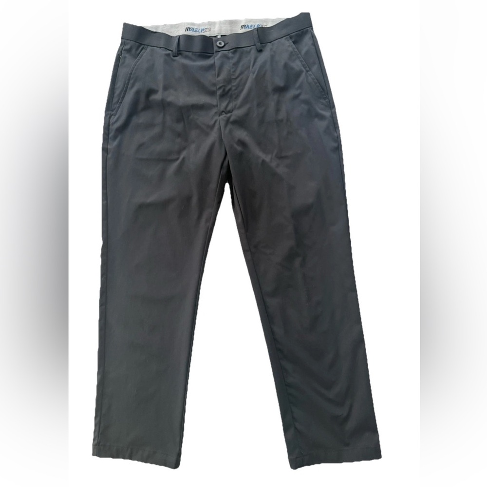 MAELREG Performance Proflex Golf Pants Mens Size 36 x 30 Black UPF 30 Stretch